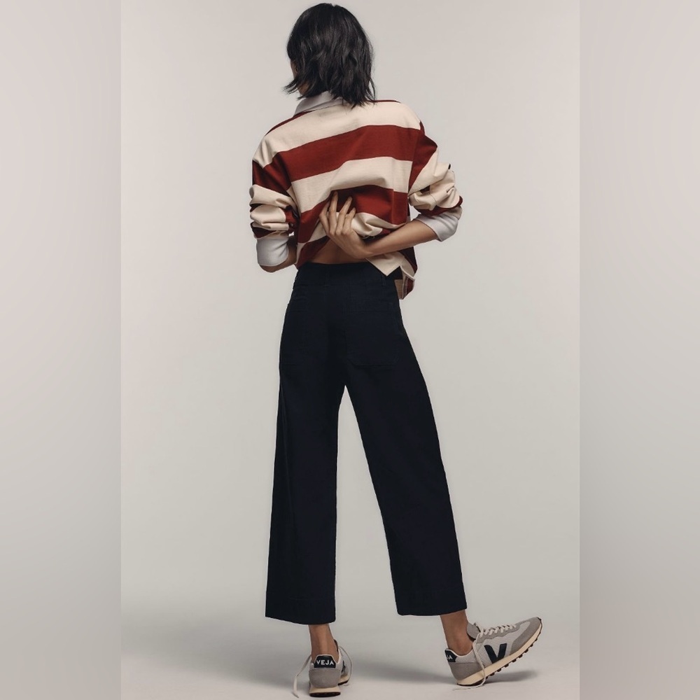 Anthropologie The Colette Cropped Wide-Leg Pants Magic Fabric Size 27 NWT READ - Picture 2 of 15
